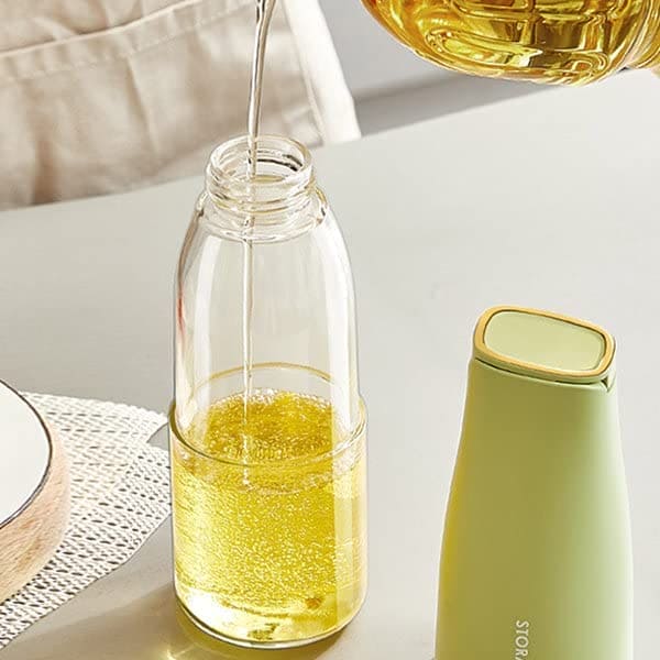 450Ml Oil Storage Pot, Auto Flip Kitchen Oil Bottle, Cooking Oil Dispenser For Kitchen, Automatic Opening Oil Bottle, Kitchen Non Hanging Oil Seasoning Bottle, Food Grade Condiment Bottle, Drip Free Spout Oil Container