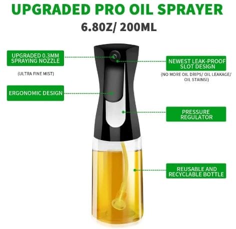 200ml Sauce Sprayer Bottle, BBQ Cooking Kitchen Olive Oil Sprayer, Oil Spray Empty Bottle, High Pressure Spray Bottles, Multipurpose Spray Bottle, Cooking Mister Spray Kitchen Tool