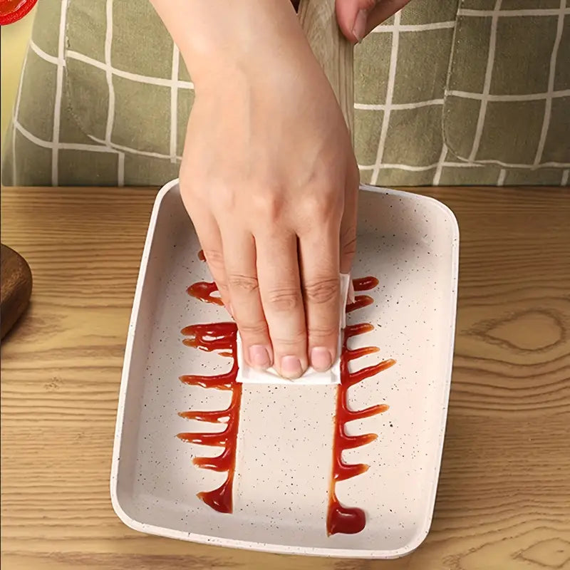 Square Ceramic Frying Pan, Durable Stone Frying Pan, Wooden Handle Square Frying Pan, Omelette Non Stick Fry Egg Kitchen Breakfast Maker, Square Thick Frying Tool, Anti Slip Tamagoyaki Pan, Square Egg Pan, Daily Cookware Gadget, Home Kitchen Items