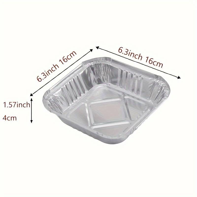 Set Of 10 Aluminum Foil Plates, Disposable Aluminum Frying Container, Kitchen Oil Absorbing Paper Container, Multipurpose Tin Foil Pad