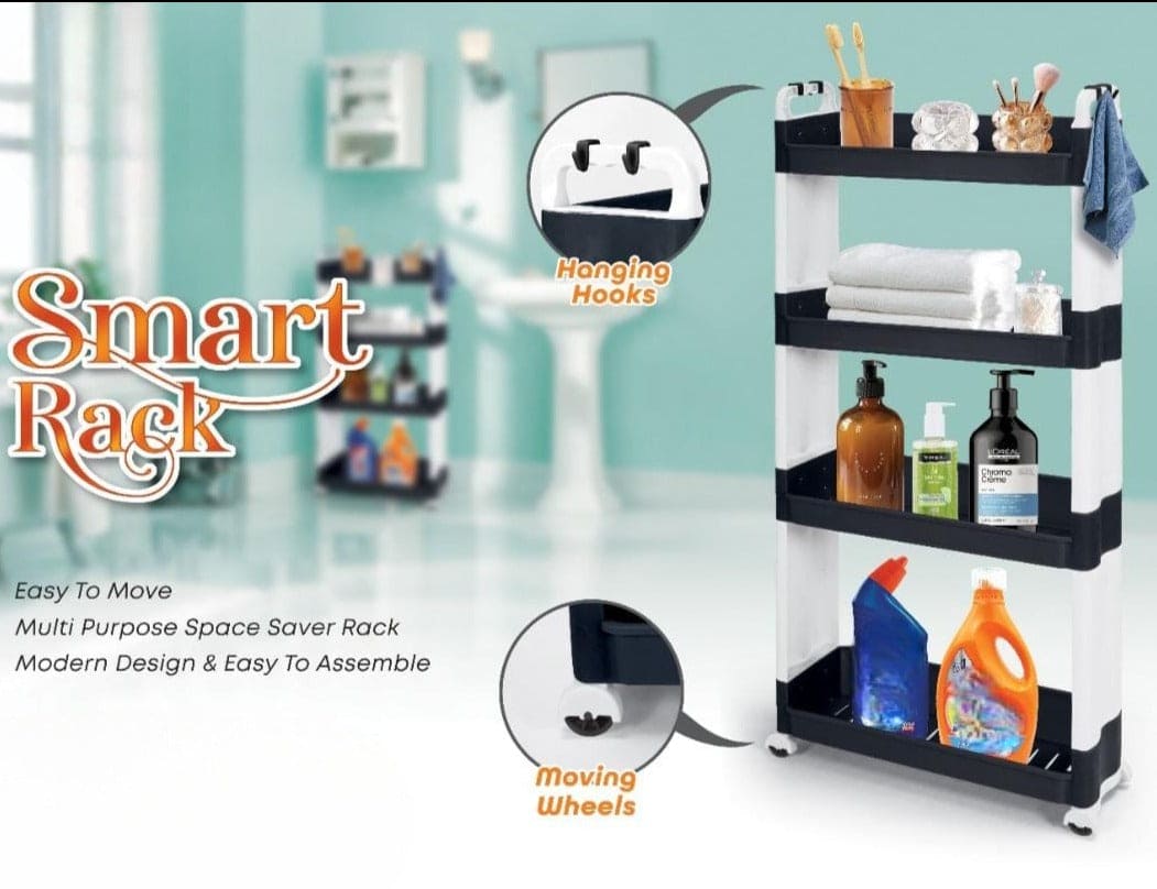 Kitchen Slim Storage Wheel Shelf, Grocery Cart Wagon Rolling Storage Cart, Narrow Storage Shelf Storage Racks, Multifunction Kitchen Storage Organizer, Bathroom Organizer Shelf