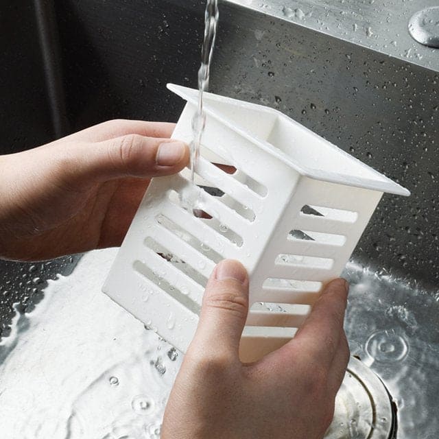 Simple Drain Basket, Plastic Shower Drain Shelf, Wall Self-adhesive Cactus Rack, Multipurpose Wall Desktop Draining Rack, Chopsticks Spoon Plastic Storage Holder, ABS Cutlery Holder, Keep Tidy Cutlery Cage, Kitchen Bathroom Hanging Shelf