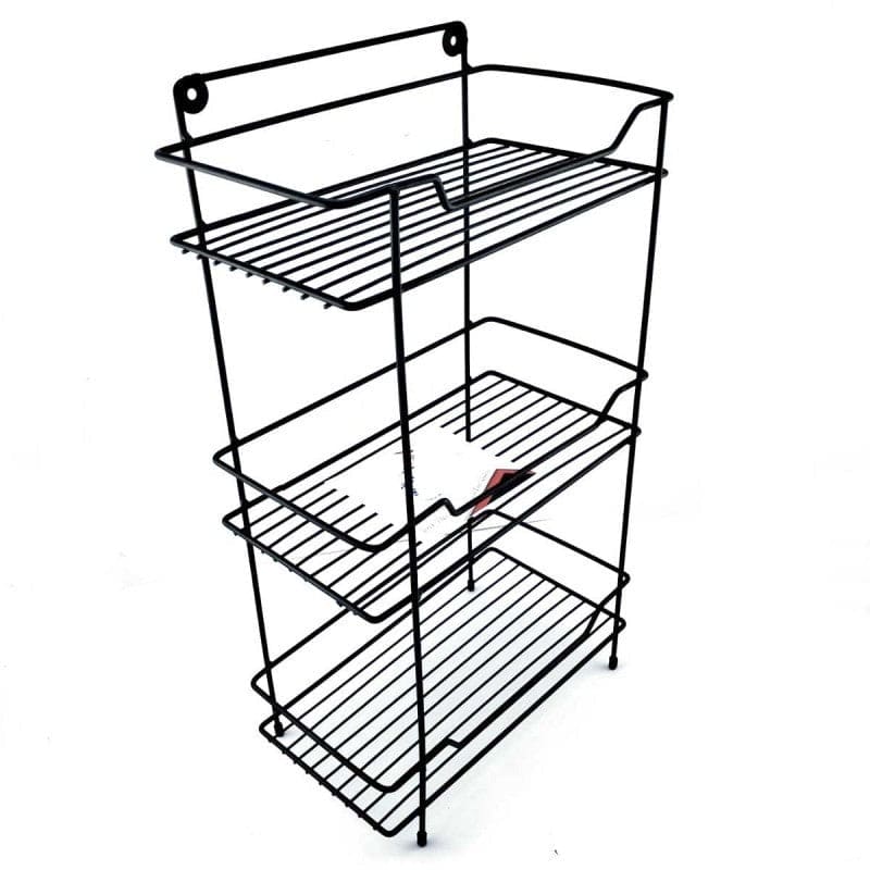 Narrow Metal Rack, Multipurpose Iron Metal Storage Shelf, 2 And 3 Layer Kitchen Bathroom Storage Organizer Rack, Multifunction Wall Rack, Caddy Basket Organizer