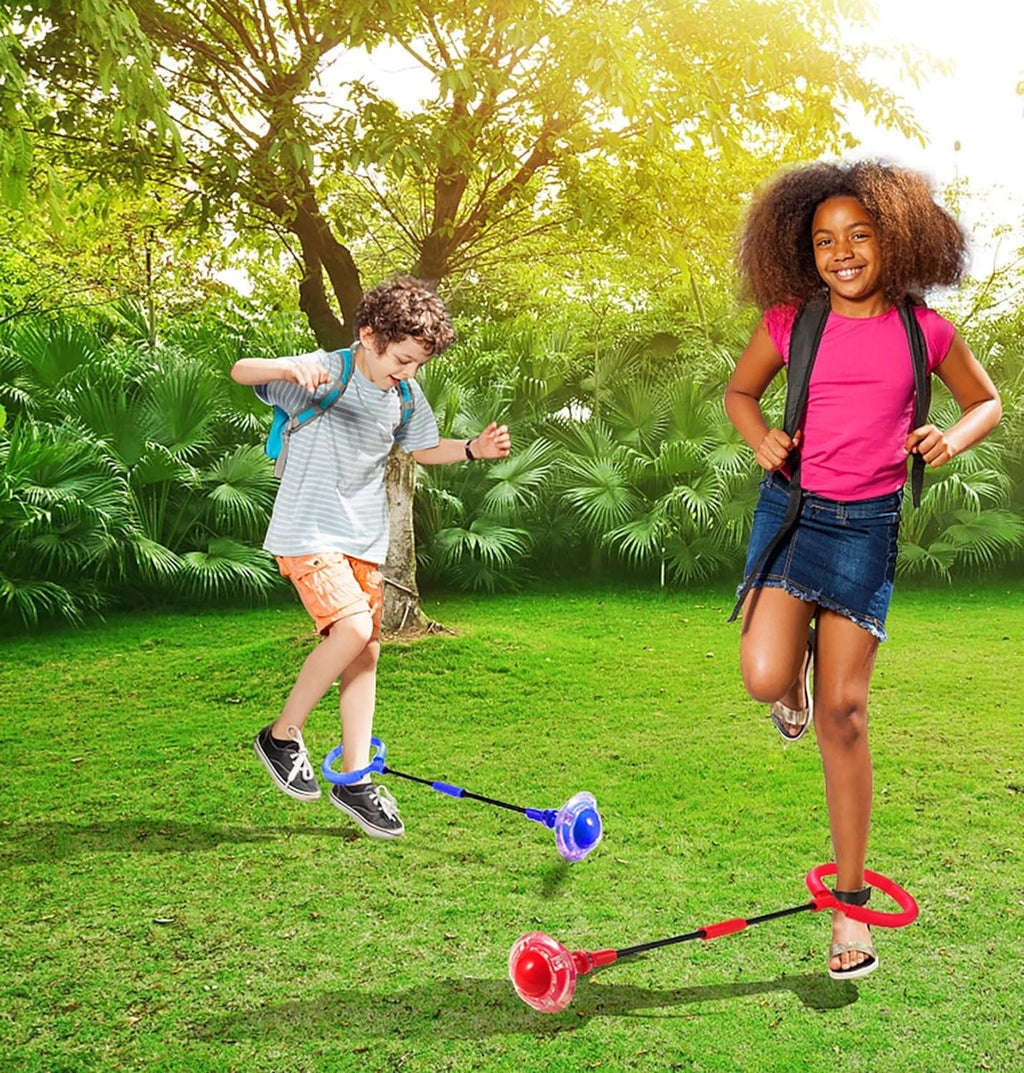 Foot Flashing Ankle Jumping Rope Ball, Glowing Bouncing Fitness Sports Swing Ball, Flash Jumping Bouncing Ball, Children Skip It Ball, Skipping Rope Swing Ball, Foldable Ankle Skip Ball