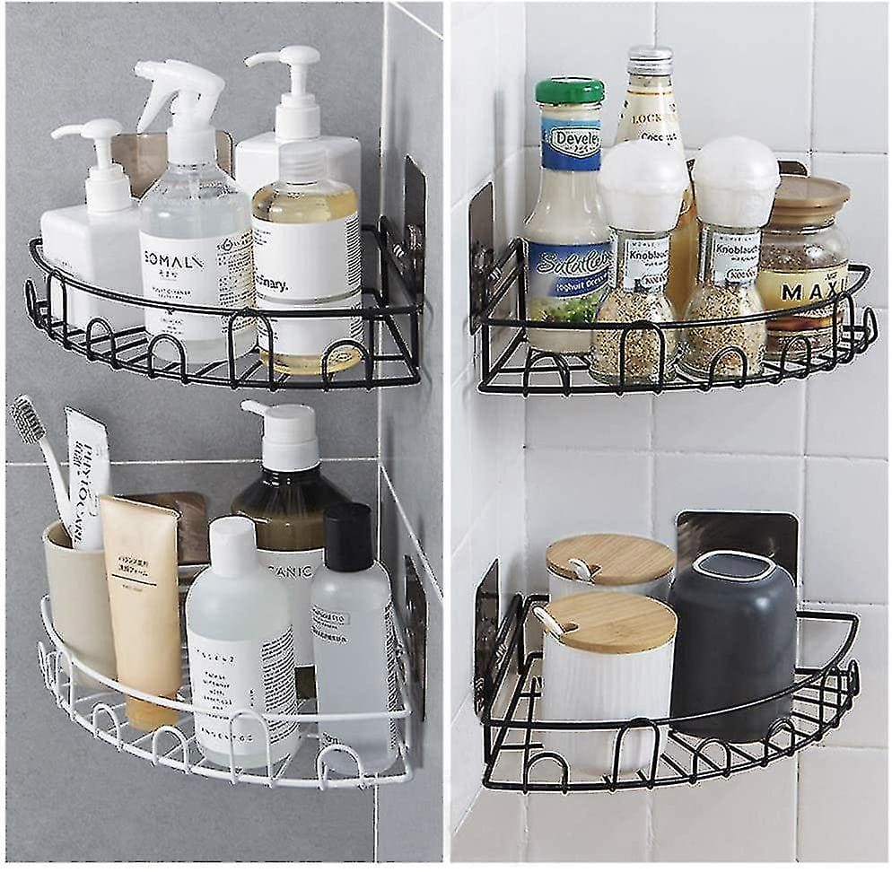 Triangle Corner Shower Rack, Household Corner Stadium Organizer, Corner Shower Caddy Hanging, Metal Corner Bathroom Shelf Organizer