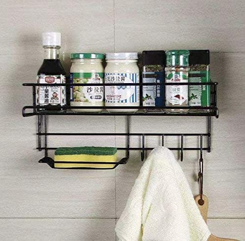 Self Adhesive Caddy Shelf With Hook, Combo Organizer Basket.