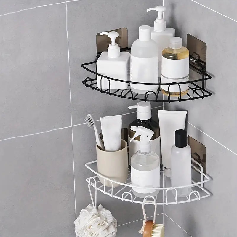 Triangle Corner Shower Rack, Household Corner Stadium Organizer, Corner Shower Caddy Hanging, Metal Corner Bathroom Shelf Organizer