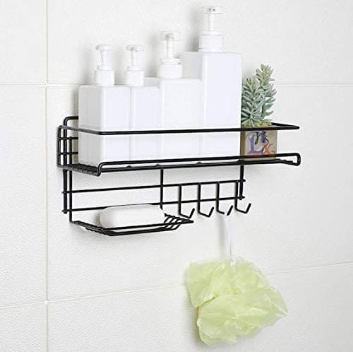 Self Adhesive Caddy Shelf With Hook, Combo Organizer Basket.