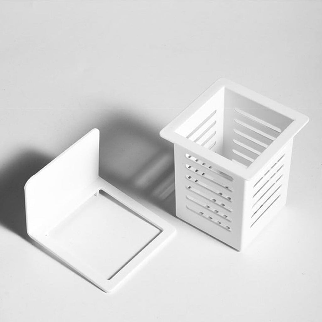 Simple Drain Basket, Plastic Shower Drain Shelf, Wall Self-adhesive Cactus Rack, Multipurpose Wall Desktop Draining Rack, Chopsticks Spoon Plastic Storage Holder, ABS Cutlery Holder, Keep Tidy Cutlery Cage, Kitchen Bathroom Hanging Shelf