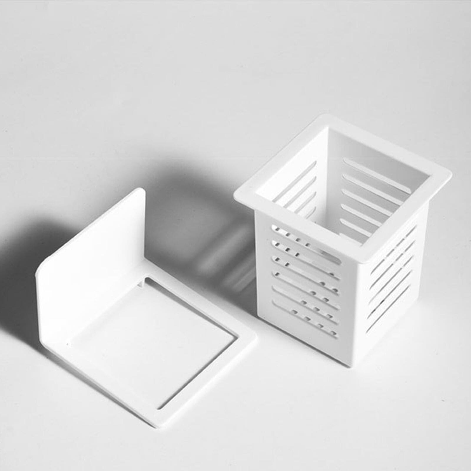 Simple Drain Basket, Plastic Shower Drain Shelf, Wall Self-adhesive Cactus Rack, Multipurpose Wall Desktop Draining Rack, Chopsticks Spoon Plastic Storage Holder, ABS Cutlery Holder, Keep Tidy Cutlery Cage, Kitchen Bathroom Hanging Shelf