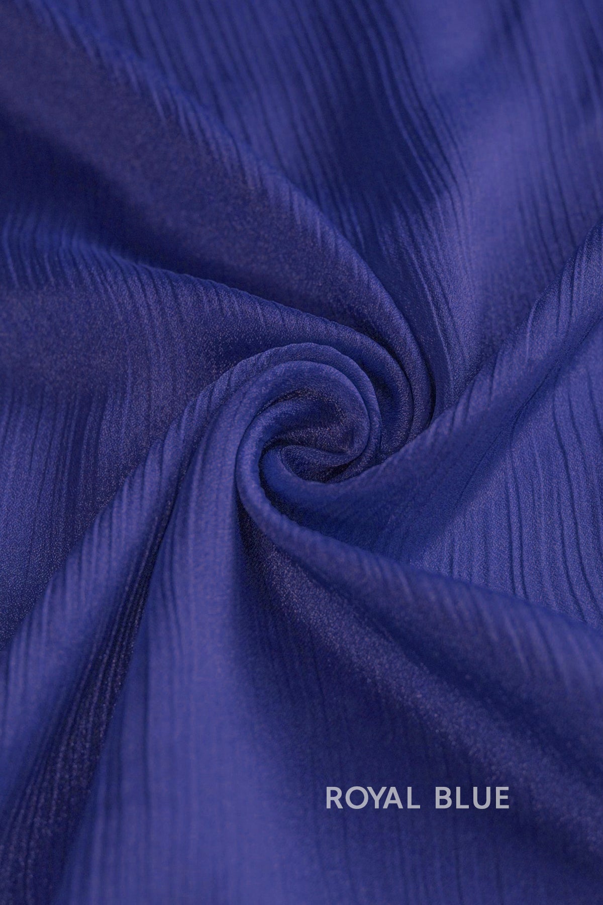 Crinkle Satin - Royal Blue