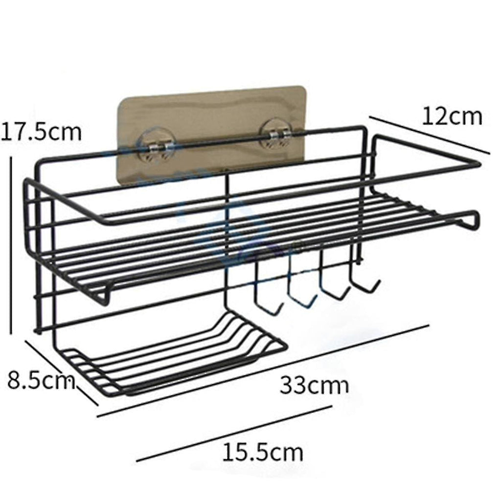 Self Adhesive Caddy Shelf With Hook, Combo Organizer Basket.