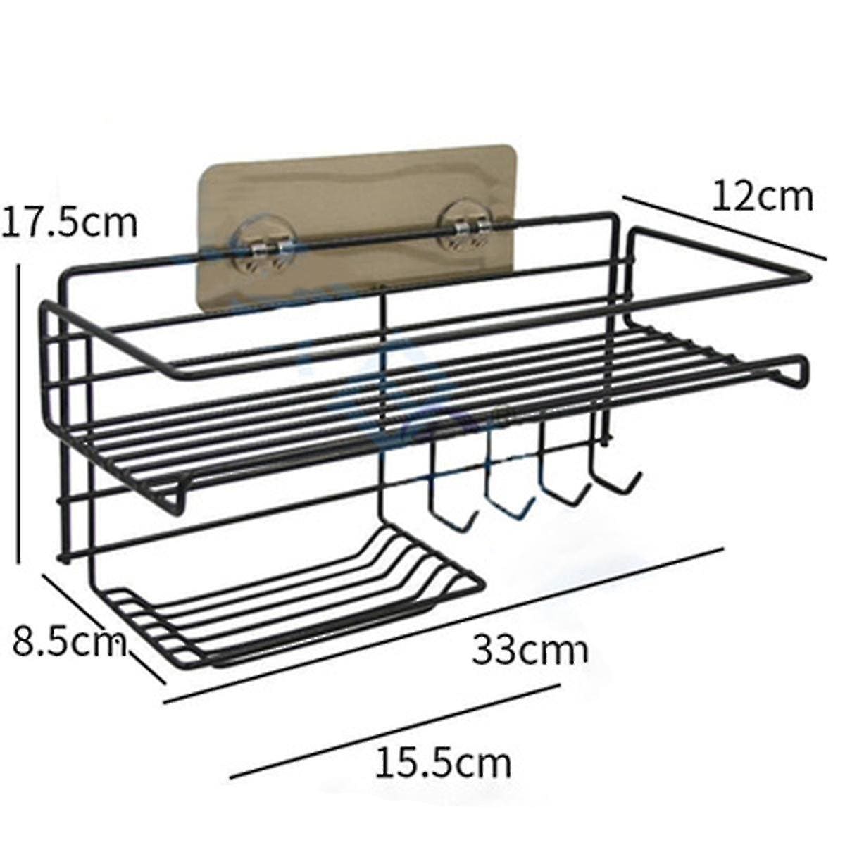 Self Adhesive Caddy Shelf With Hook, Combo Organizer Basket.