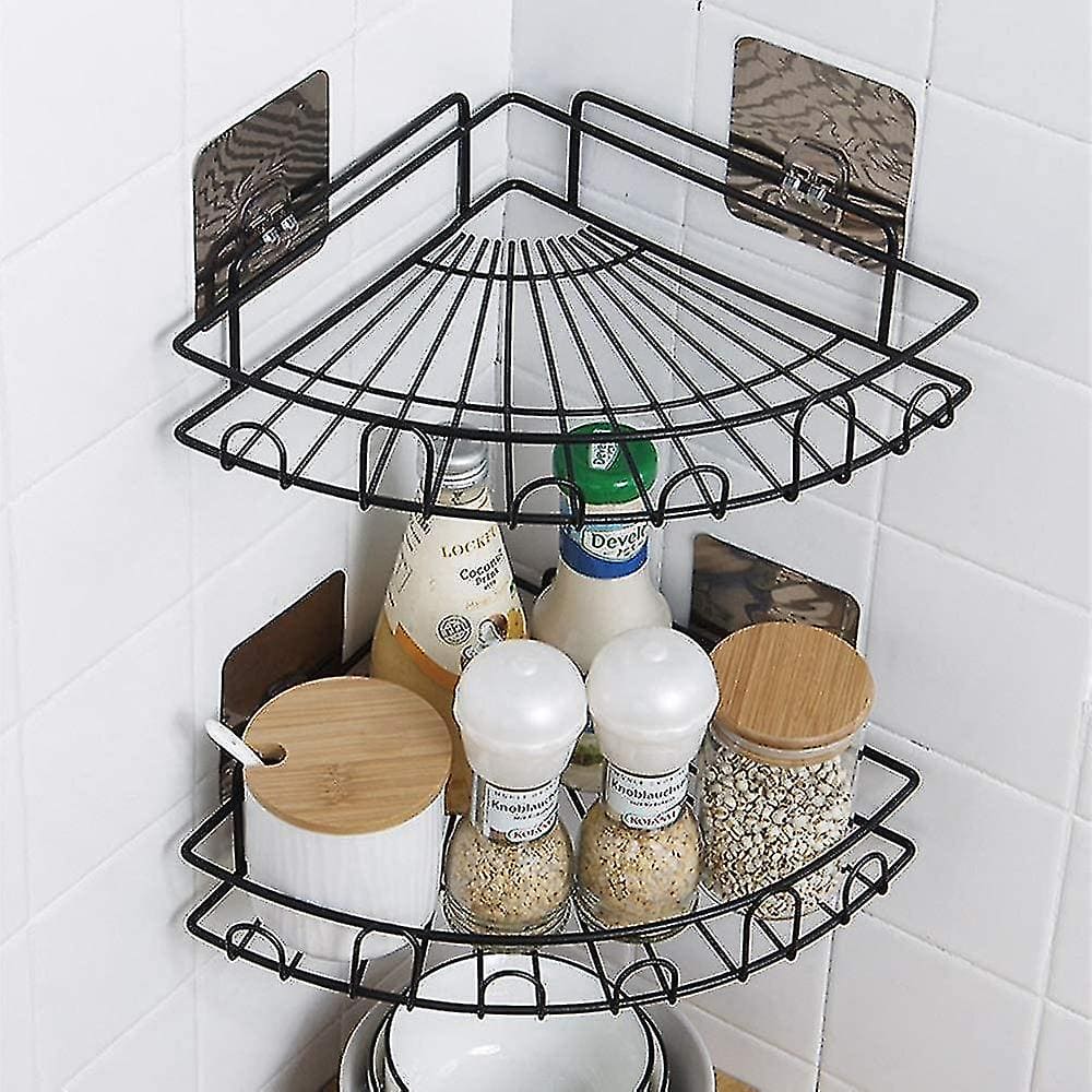Triangle Corner Shower Rack, Household Corner Stadium Organizer, Corner Shower Caddy Hanging, Metal Corner Bathroom Shelf Organizer