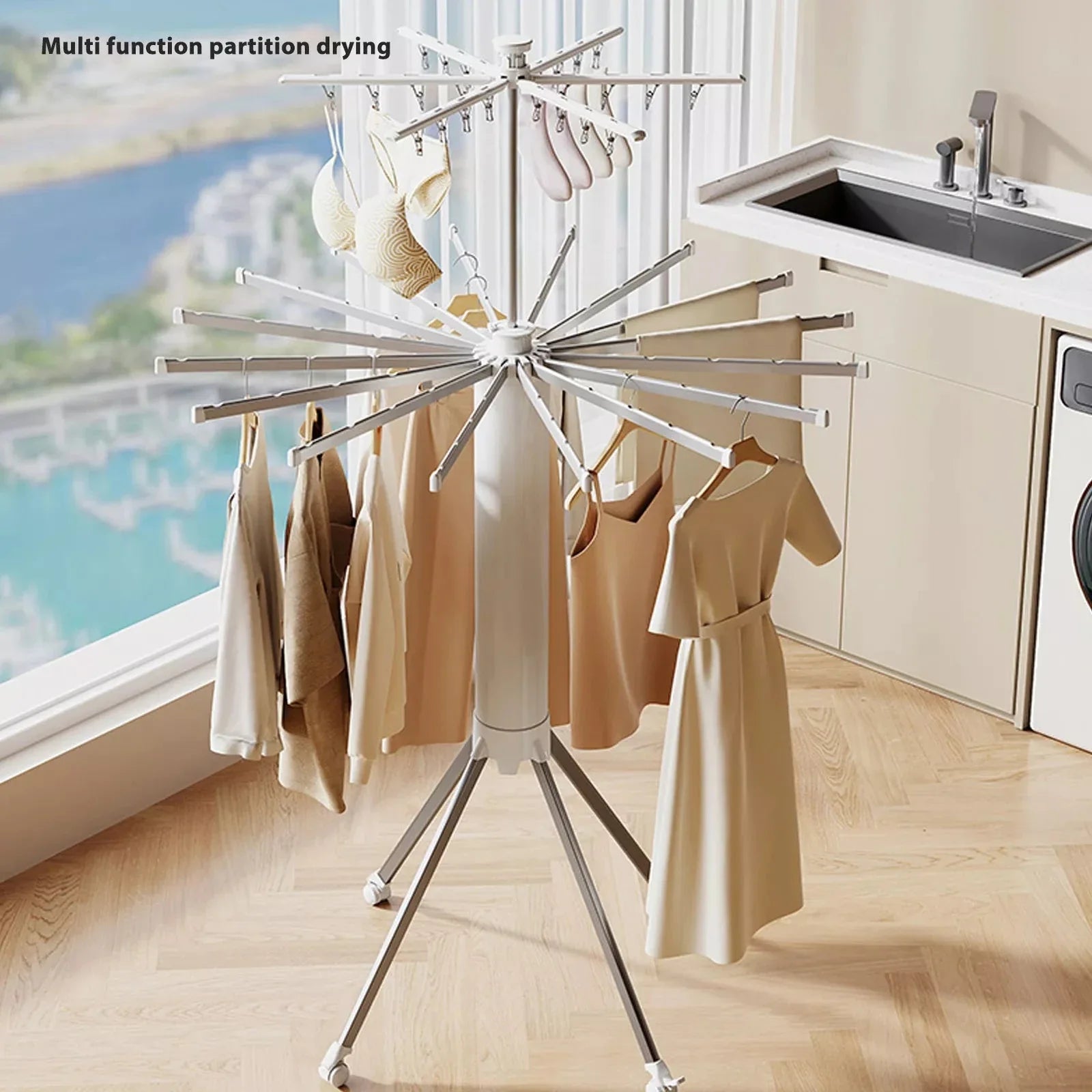 Aluminum Foldable Laundry Stand Tripod.