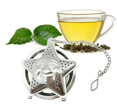 Star Tea Mesh Infuser, Stainless Steel Tea Strainer, Reusable Tea Filter With Chain Hook, Spice, Herb, Tea Seasoning Filter, Large Capacity Tea Infuser for Kitchen Bar Restaurant, Spice Filter Drinkware Gadget Kitchen Tools Accessories
