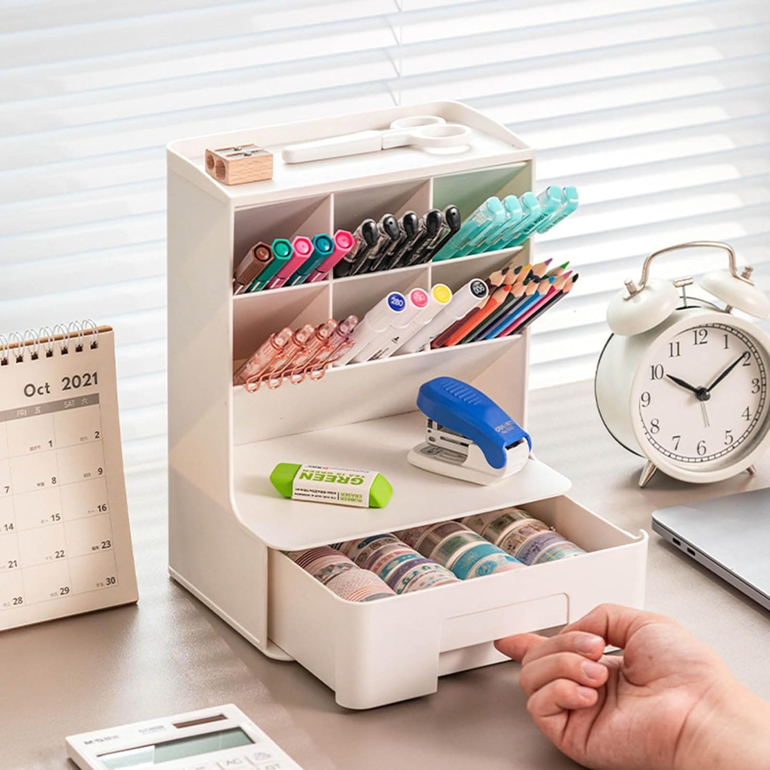 Slop Desktop Storage Box With Drawer, Classify Drawer Type Storage Box.