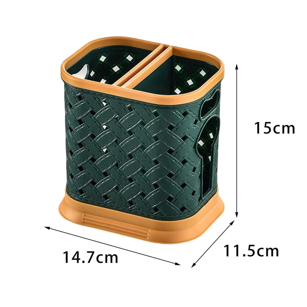 Criss Cross Cutlery Holder, Plastic Chopsticks Cage, Hollow Drain Tableware Rack, Knife Stand Spoon Fork Storage Shelf Container, Kitchen Cutlery Drying Rack Basket, Cooking Utensil Holder, Utensil Caddy Compartment