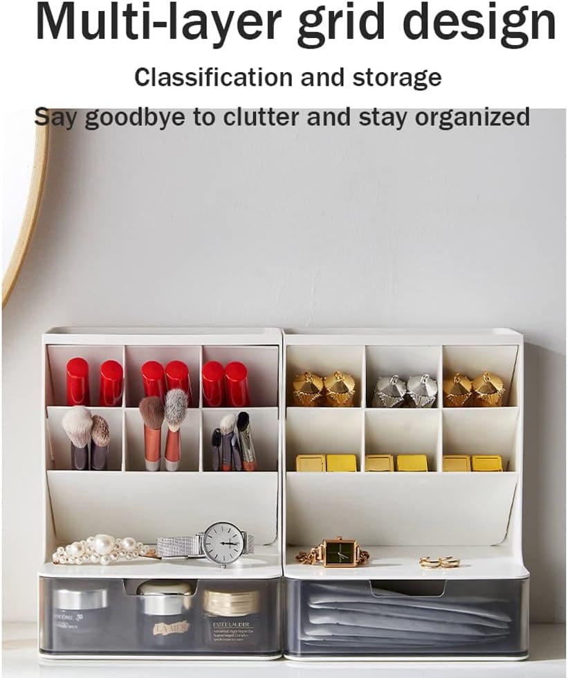 Slop Desktop Storage Box With Drawer, Classify Drawer Type Storage Box.