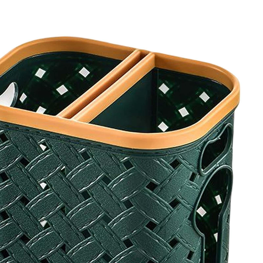 Criss Cross Cutlery Holder, Plastic Chopsticks Cage, Hollow Drain Tableware Rack, Knife Stand Spoon Fork Storage Shelf Container, Kitchen Cutlery Drying Rack Basket, Cooking Utensil Holder, Utensil Caddy Compartment