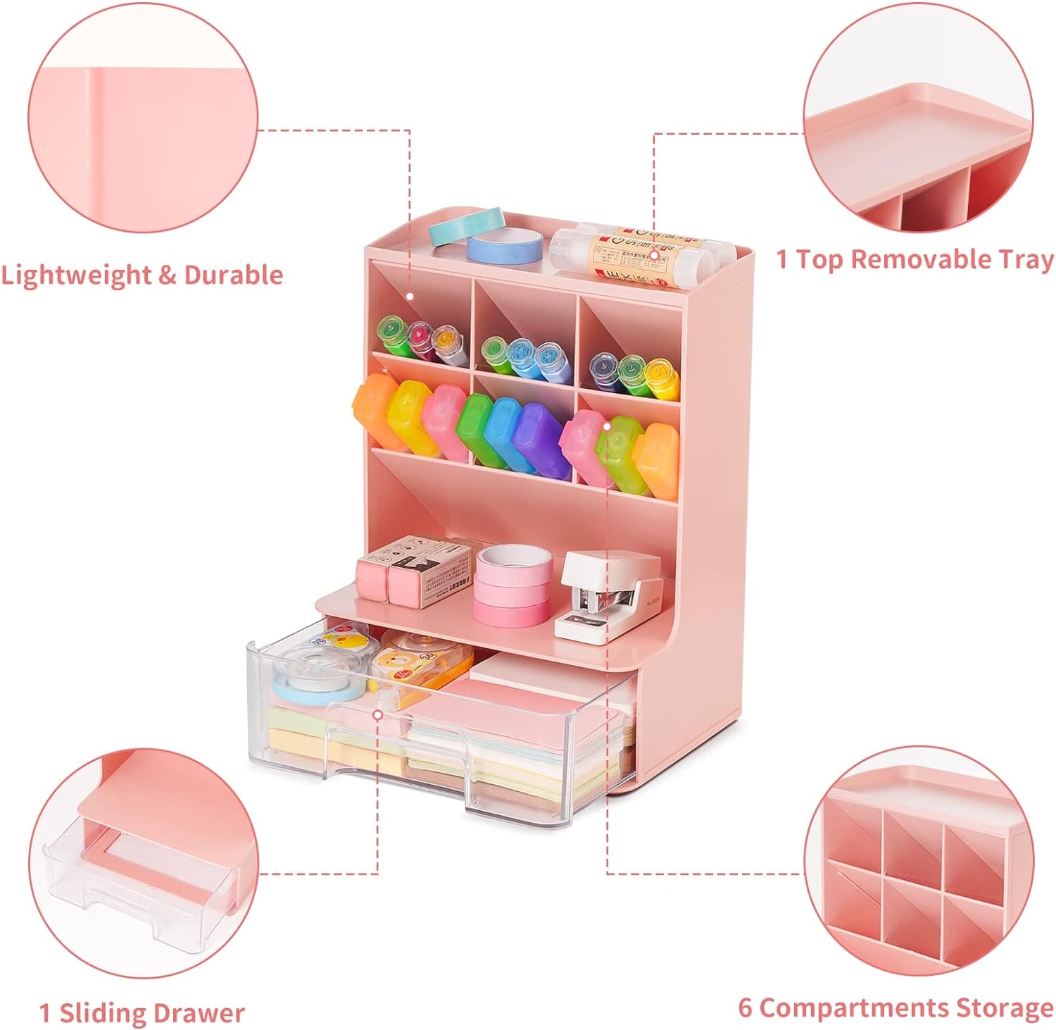 Slop Desktop Storage Box With Drawer, Classify Drawer Type Storage Box.