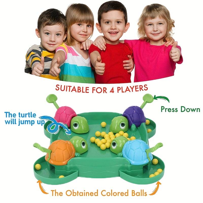 Hungry Turtle Board Toy, Turtle Snatching Bean Ball Table Game.