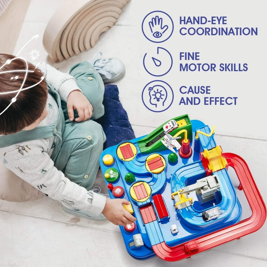 Car Racing Track Toy, Car Rescue Adventure Rail Track Toy, Brain Racing Educative Interactive Table Game, City Rescue Preschool Toy Vehicle, 3 To 6 City Car Racing Puzzle Toy, Preschool Educational Car Games Gift Toys