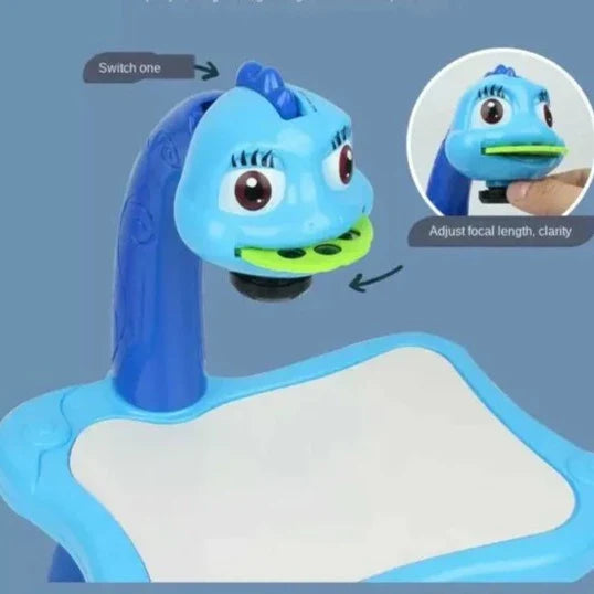 Children LED Projector Art Drawing Table Toy, Kids Painting Board Desk, Crafts Interactive Educational Learning Paint Tool, Trace and Draw Projector Toy with Light & Music, Track and Draw Learning Sketch Projector Desktop, Kid Toy Painting Drawing Table