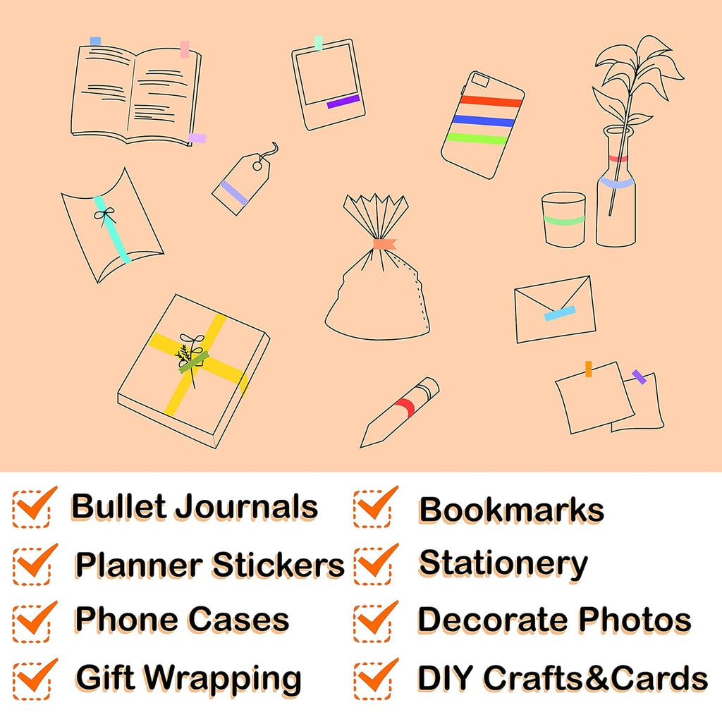 Set of 51 Decorative Tape, Art Washi Tape Storage Box.