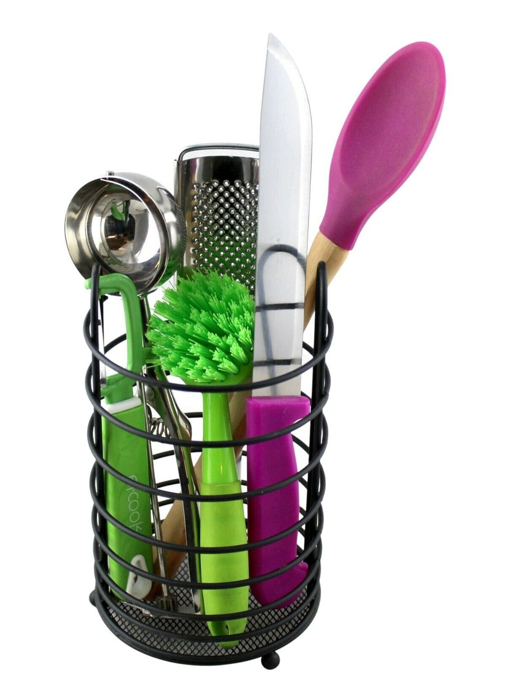 Dependable Spoon Holder, Counter Top Cutlery Holder,  Spoons Forks Knife Utensils Organizer, Kitchen Storage Tube Barrel Tableware Rack, Caddy Cutlery Utensil Holder